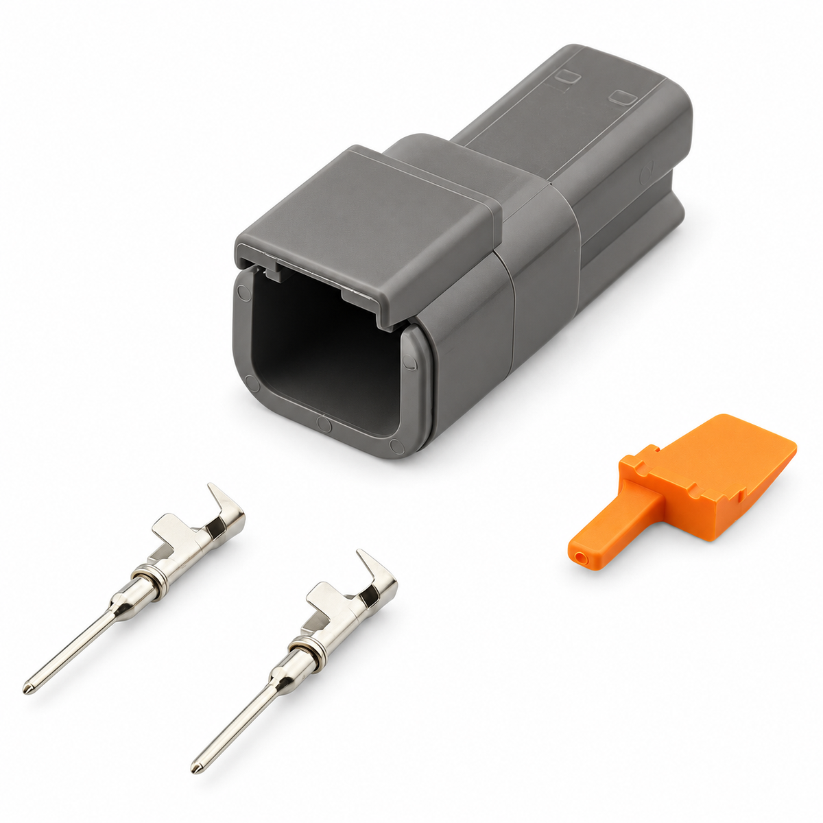 2 Pin FOR Haltech Plug and Pins Only Male Deutsch DTM 2 Connector (7.5 Amp)