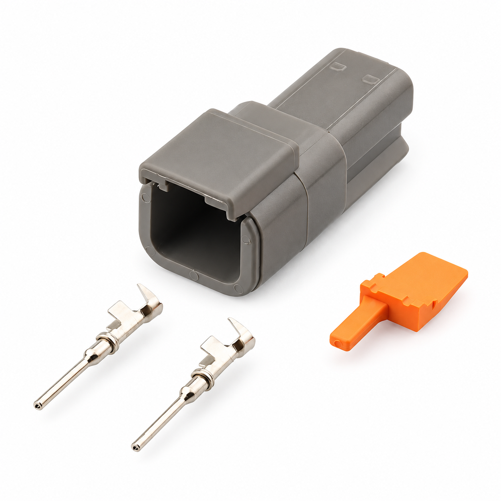2 Pin FOR Haltech Plug and Pins Only Male Deutsch DTM 2 Connector (7.5 Amp) – Q101/connector – image 1