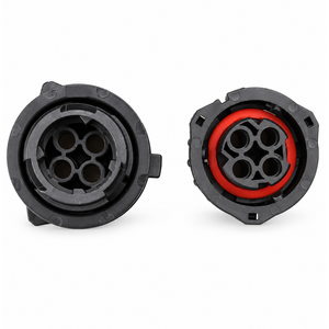 4 Pin Automotive Male & Female Circular Connector Plug Kit for AMP DIN 72585 – Q105+X67/PNK 06.G/Male – image 1