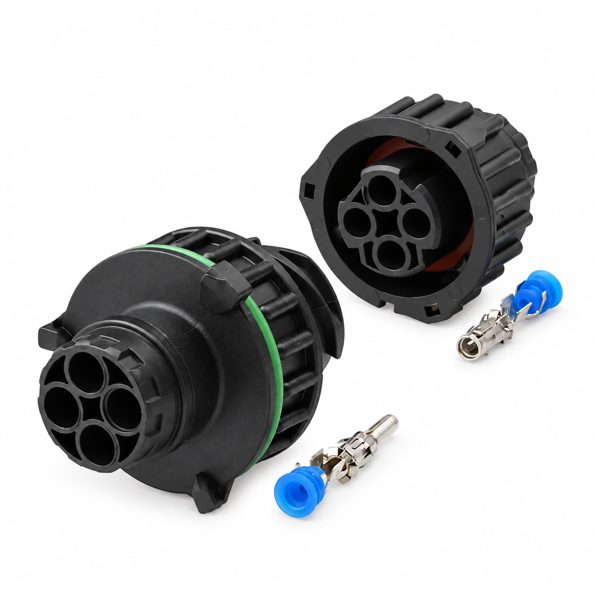4 Pin Automotive Male & Female Circular Connector Plug Kit for AMP DIN 72585 – Q105+X67/PNK 06.G/Male – image 4