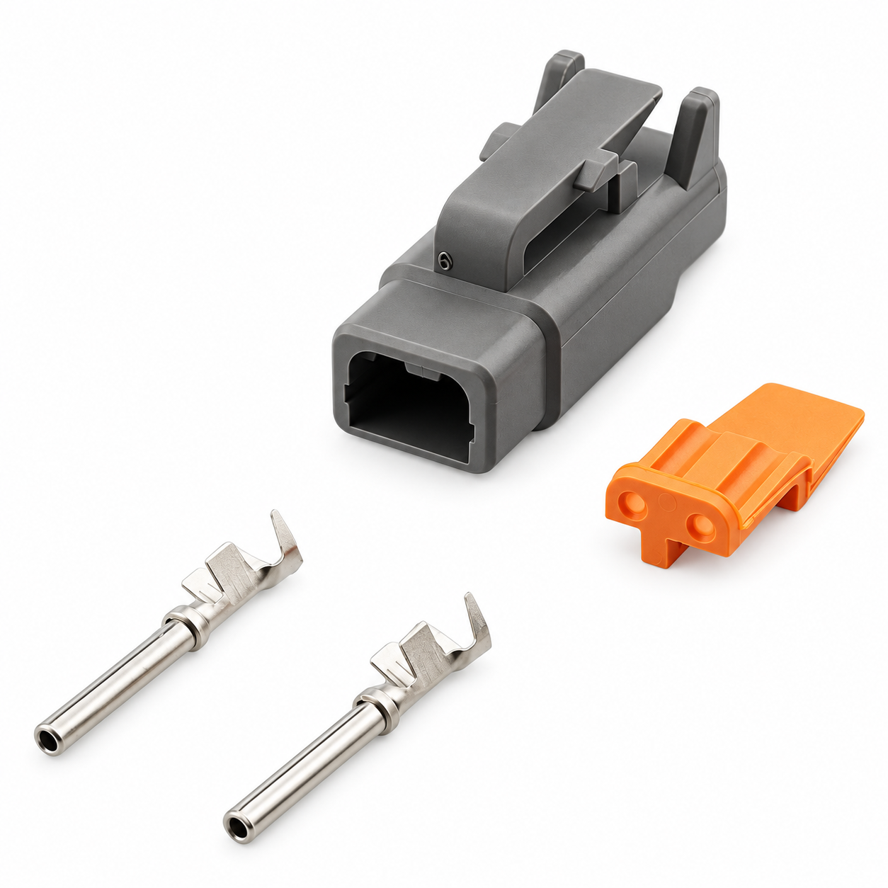 2 Pin FOR Haltech Plug and Pins Only Female Deutsch DTM 2 Connector (7.5 Amp)