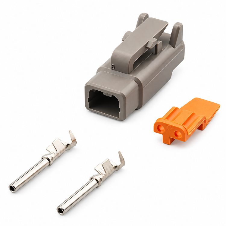 2 Pin FOR Haltech Plug and Pins Only Female Deutsch DTM 2 Connector (7.5 Amp) – Q116/connector – image 2