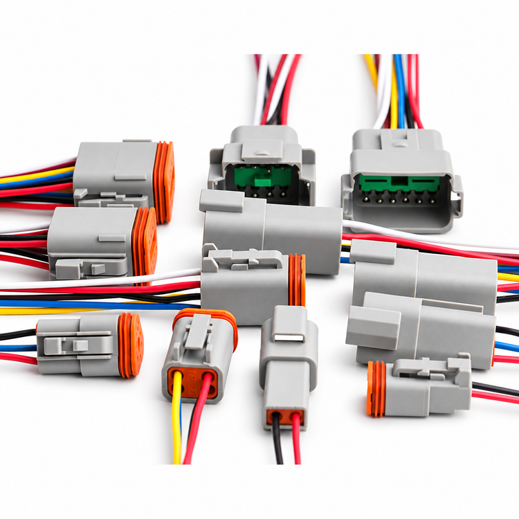 Deutsch 2, 3, 4, 6, 8 & 12 Pin Electrical Wire Connector Plug Kit With Cable DT02 DT03 DT04 – Q15/DEU/2pin/WIRED – image 1