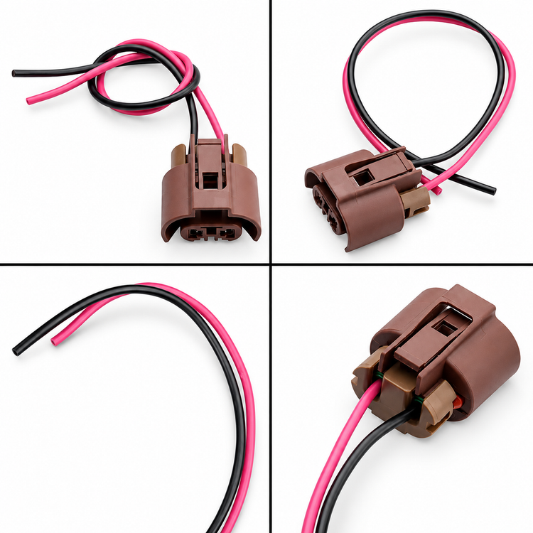 2 Pin 2pcs Headlight Bulb Connectors for Toyota Auris HIR2 Wiring 9012 HB4 9005 – *Q57/2pcsCable – image 4