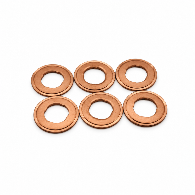 6pcs For BMW 3.0 D N57D30 Injector Seals Copper Washers for M57 / N57 Engines