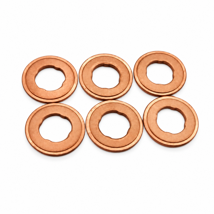 6pcs For BMW 3.0 D N57D30 Injector Seals Copper Washers for M57 / N57 Engines – Q62/6pcs.washer – image 1