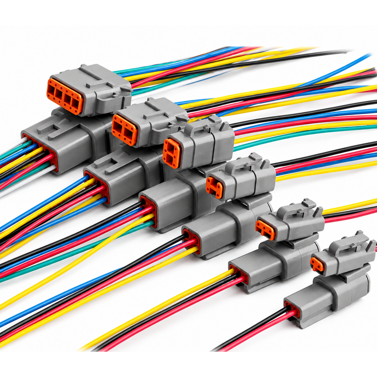 Deutsch DTM 2/3/4/6/8/12 Pin Pre-wired Electrical Wire Connector Set 20-24 AWG – Q87/DTM/2pin/WIRED – image 2