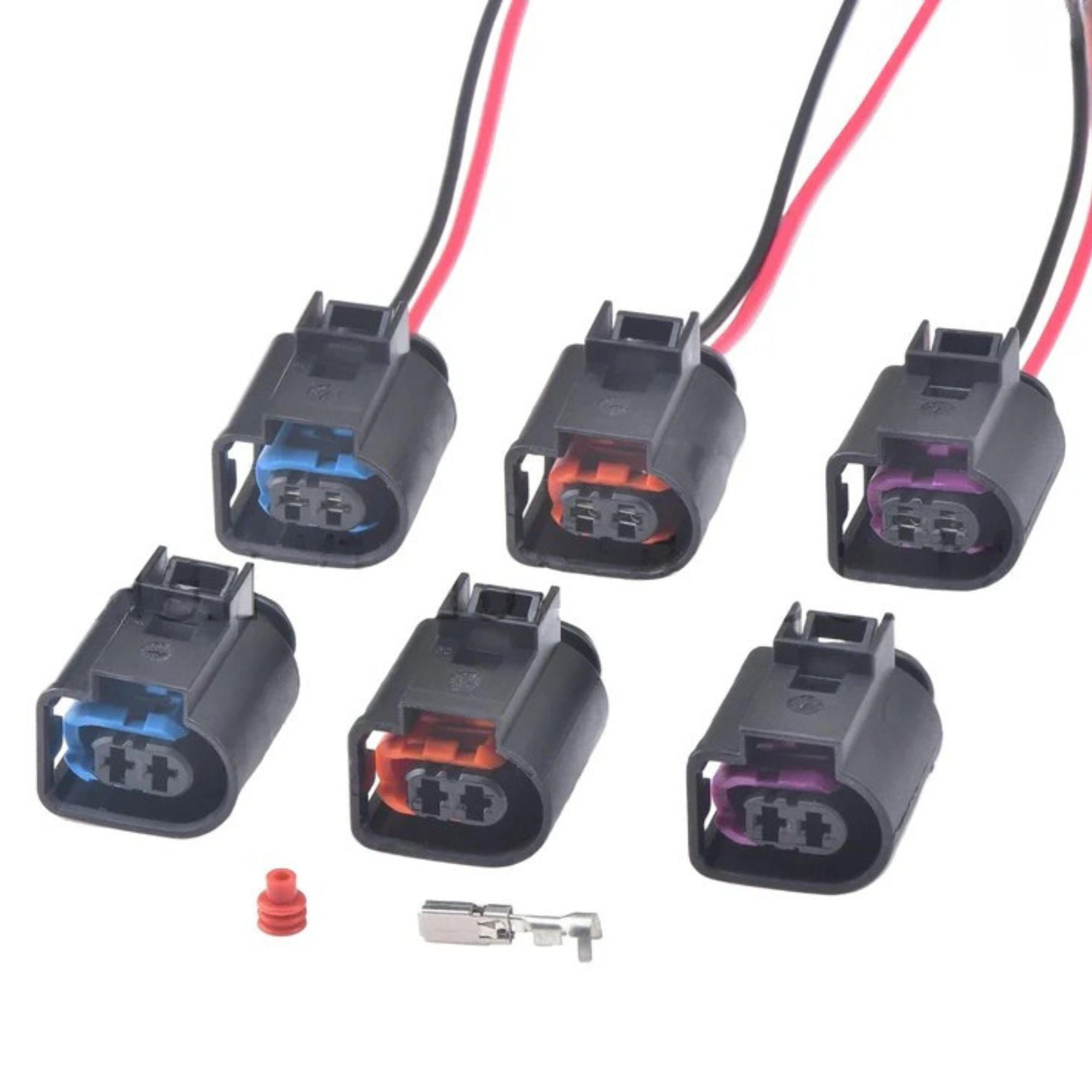 2 Pin Auto Connector Motor horn crankshaft position fuel injector Wire harness plug 4D0971992A 4D0971992B 4D0971992 For VW Audi