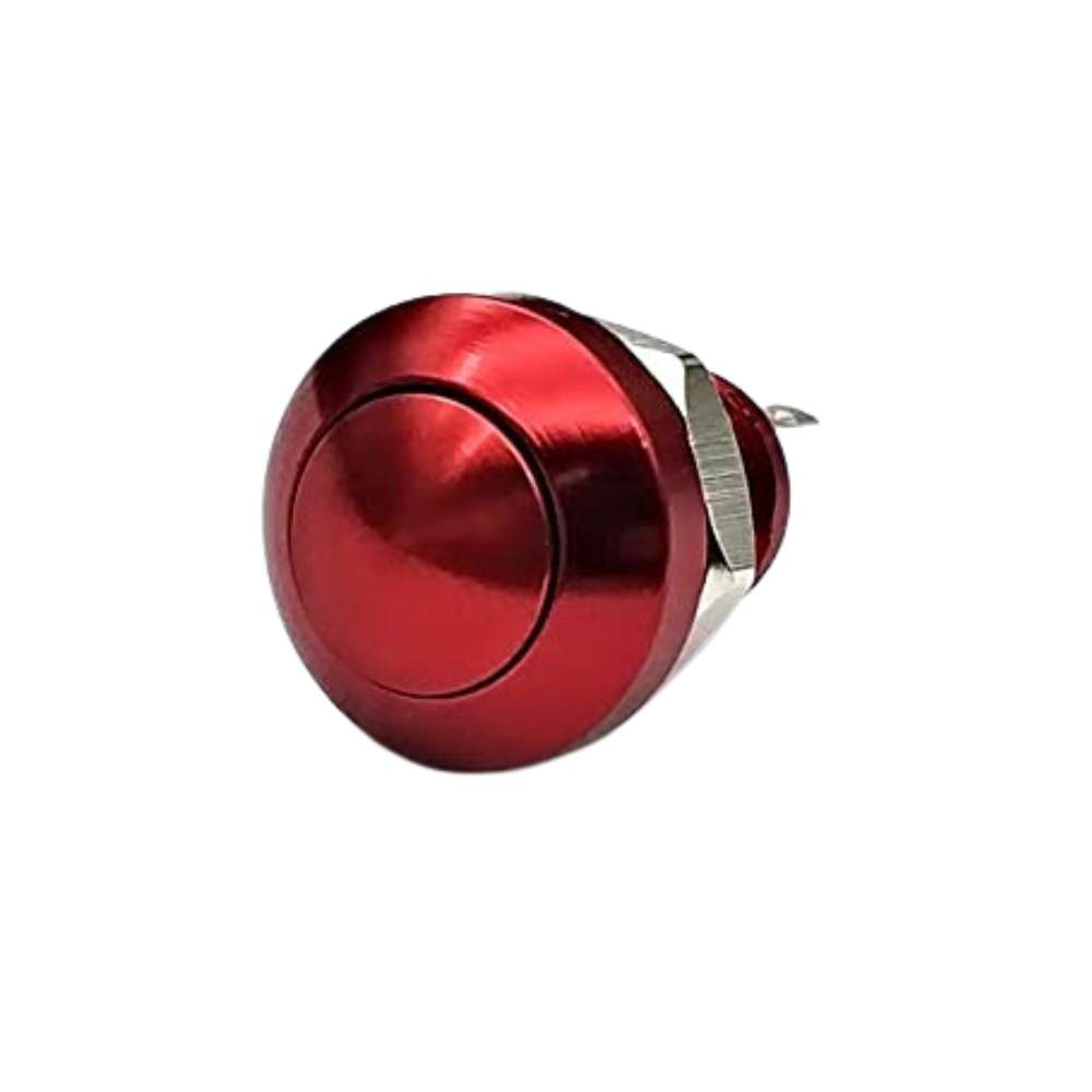 Red 8mm Momentary Metal Horn Bell Push Button Switch Car Engine PC Power Starter