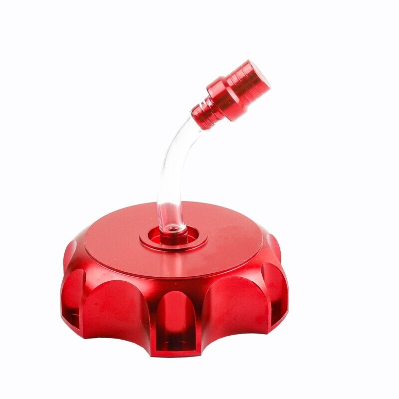 Red CNC Aluminium Motorcycle Fuel Tank Cap with Breather Vent