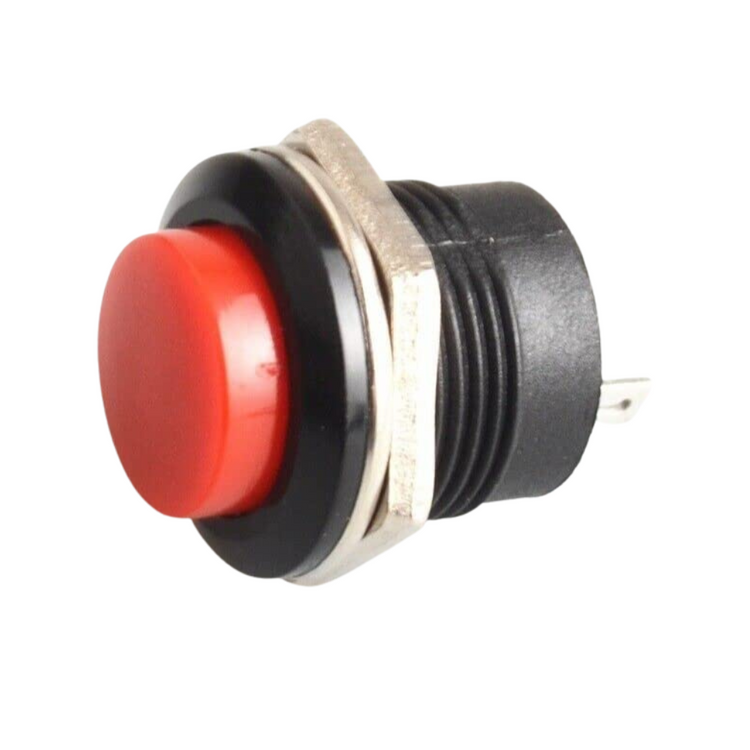 Red Momentary Push Button Switch – 12v 5A Screen Wash Horn Kit/Classic Car