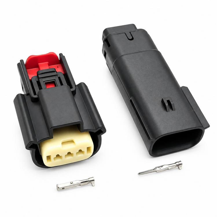 Molex 3 Pin Wire Connector, for Harley BLACK Waterproof, Sealed Kit, MX150 with CPA MX150L – S128/MOLEX/3pin – image 2