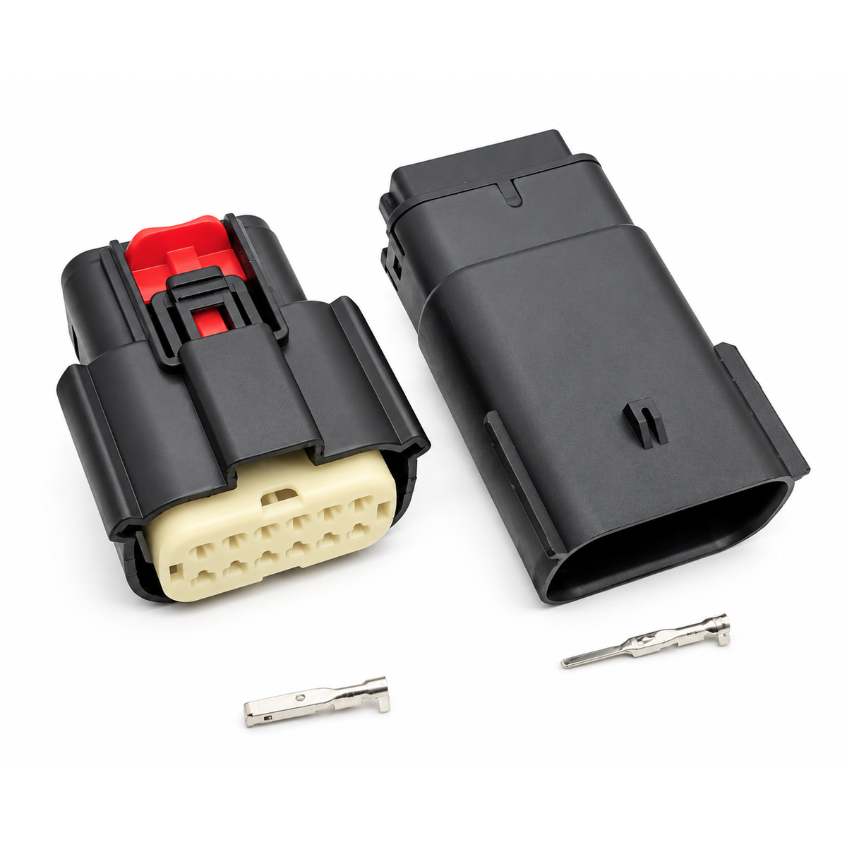 For Molex 12 Pin Wire Connector, Harley BLACK Waterproof, Sealed Kit, MX150 CPA MX150L – S151/MOLEX/12pin – image 2