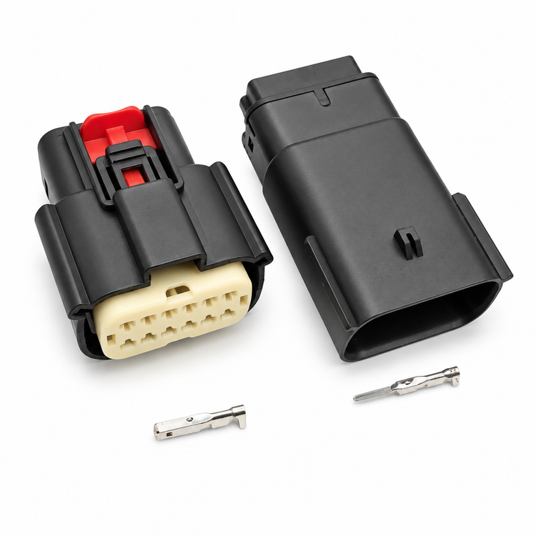 For Molex 12 Pin Wire Connector, Harley BLACK Waterproof, Sealed Kit, MX150 CPA MX150L – S151/MOLEX/12pin – image 3