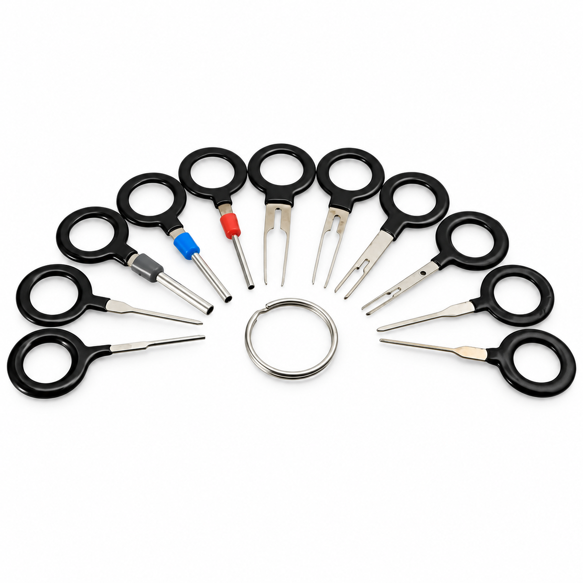 11pcs Automotive Removal Electrical Wire Terminal Crimp Connector Pin Key Tool Kit