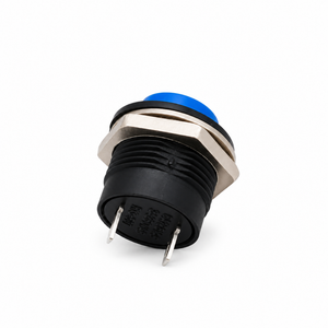Blue Momentary Push Button Switch 12v 5A Screen Wash Horn Kit/Classic Car – S40/BlueButton – image 1