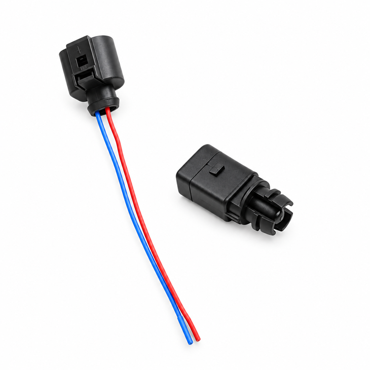For VW Audi External Air Ambient Temperature Temp Sensor With 2 Pin Connector And Wires 6RD820535 1J0973775A