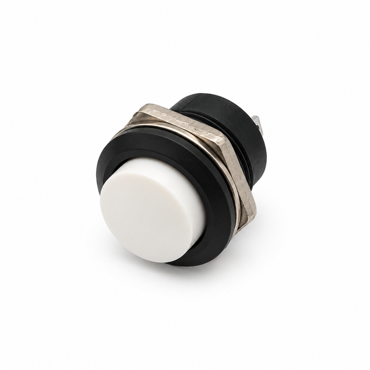 White Momentary Push Button Switch 12v 5A Screen Wash Horn Kit Classic Car – S48/WhiteButton – image 3
