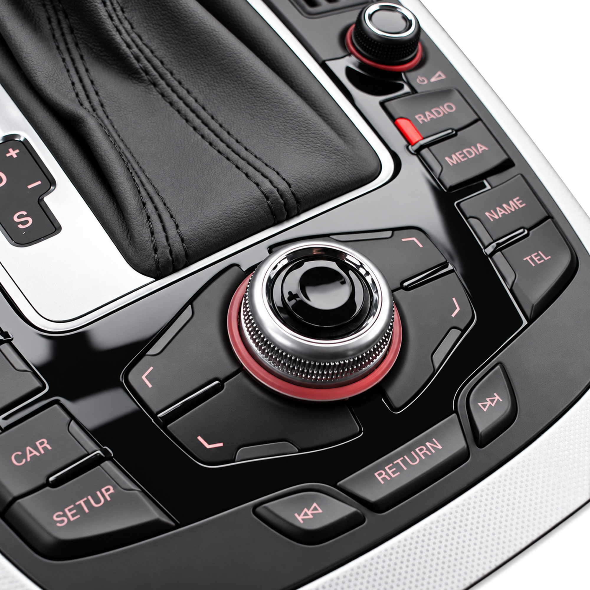 Black Matt & Gloss MMI Joystick Knob Button Cover Repair Kit For Audi A4 A5 A6 A8 Q5 S6 8K0998068A – SD21/F05-H560 – image 3