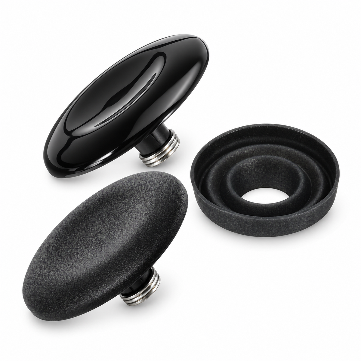 Black Matt & Gloss MMI Joystick Knob Button Cover Repair Kit For Audi A4 A5 A6 A8 Q5 S6 8K0998068A – SD21/F05-H560 – image 4
