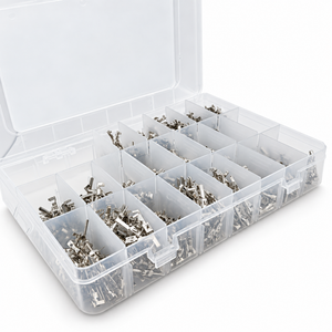 1068pc Automotive Connector Crimp Terminal Pins Assortment Box & 18pc De-pinning Removal Tool - Male & – SN188 – image 3