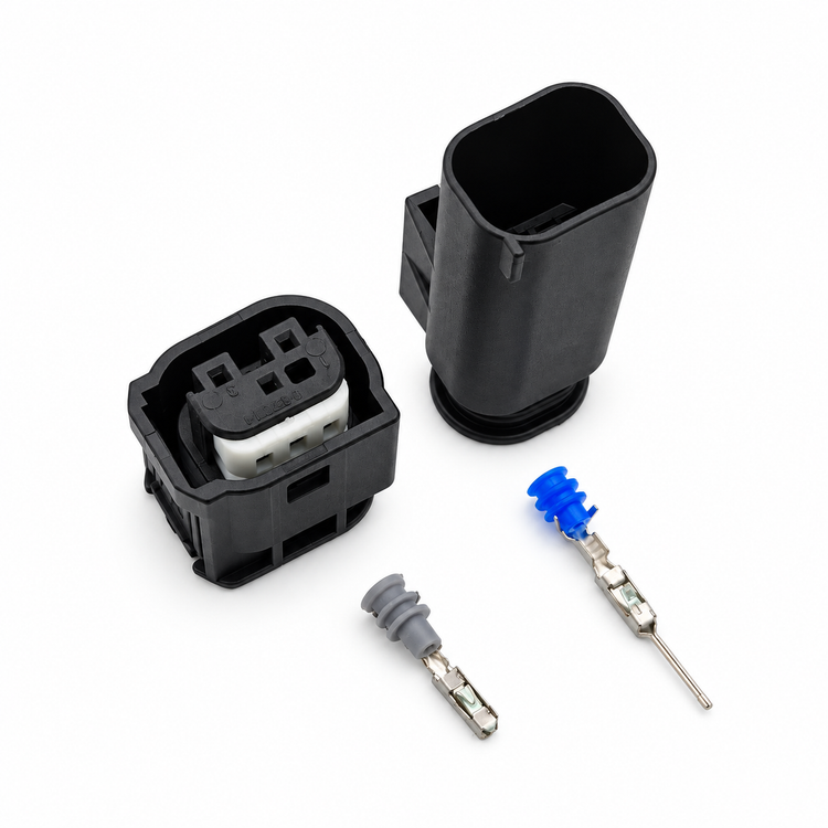 3 Pin Connector Pressure Switch Cold Air Pressure Sensor Sealed Throttle Pedal Plug AC For BMW – SP077/3Pin/M+F – image 1