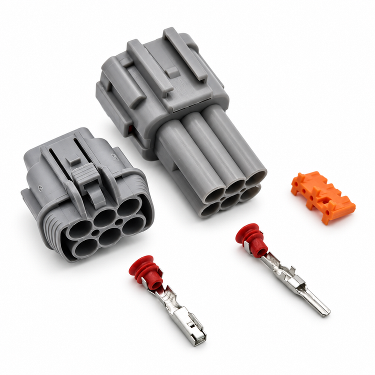 6 Pin Connector Male and Female Plug Base Car Headlight Lamp 6185-1175 6188-5540 for Nissan – SP130/6-Pin/M+F – image 1