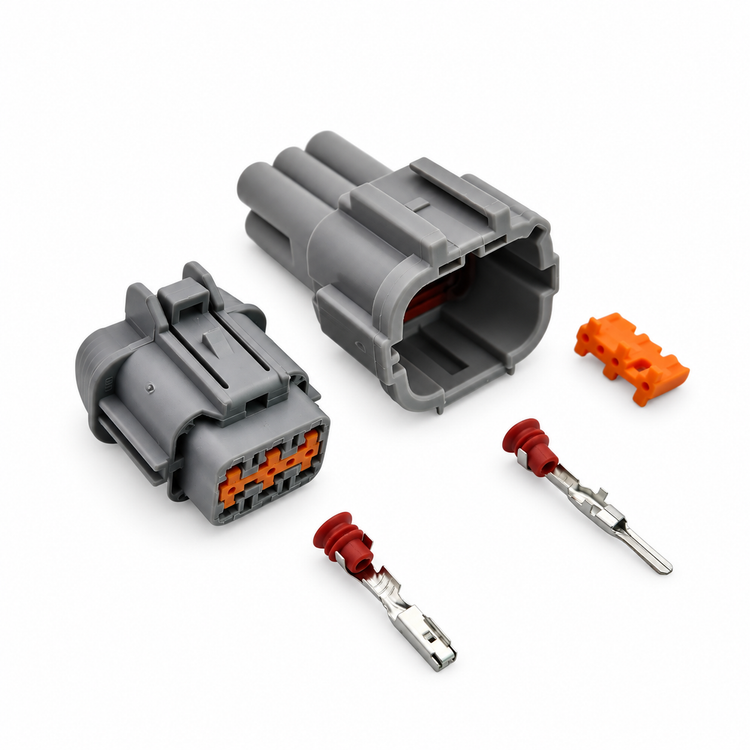 6 Pin Connector Male and Female Plug Base Car Headlight Lamp 6185-1175 6188-5540 for Nissan – SP130/6-Pin/M+F – image 3