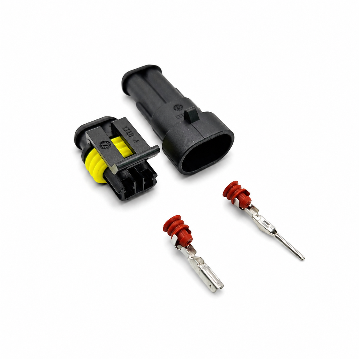2 Pin Connector Male and Female 282104-1 282080-2 AMP SuperSeal Waterproof Automotive Electrical Socket Wiring