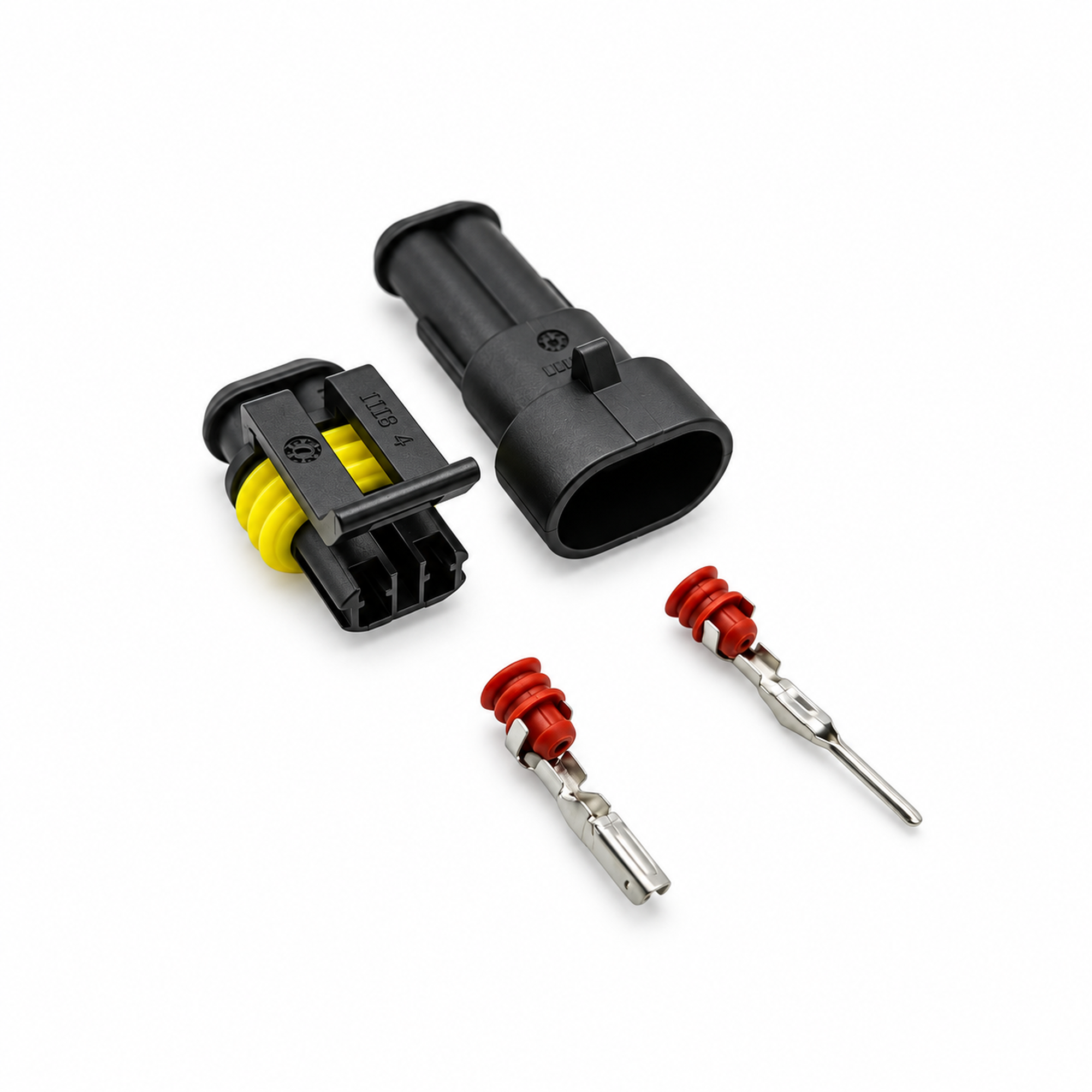 2 Pin Connector Male and Female 282104-1 282080-2 AMP SuperSeal Waterproof Automotive Electrical – SP147/2Pin-M+F – image 3