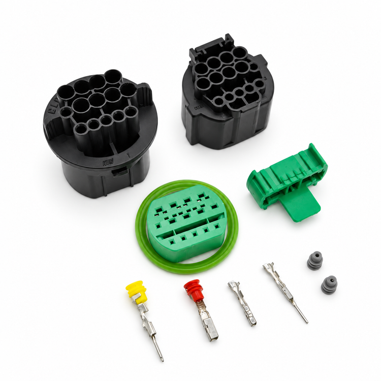 14 Pin GL301-14021 GL291-14021 Auto Headlight Plug Waterproof Electrical Socket AC Assembly Car – SP190/14pin-M+F – image 1