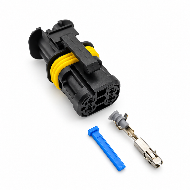 4 Pin Automobile waterproof connector EBS Knor 2.2 2.3 Rear modulator plug 18650.000.001 – SP212-Black – image 2