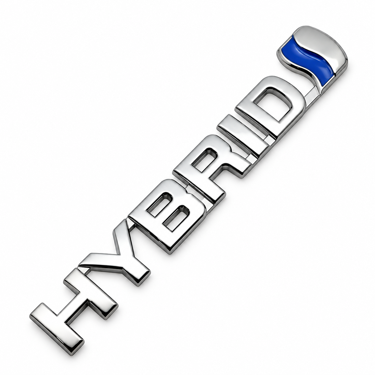 Hybrid Badge Emblem For Toyota 3D Chrome Logo Car Sticker Fits Prius RAV4 Yaris Silver & Blue – T10/Hybrid – image 1