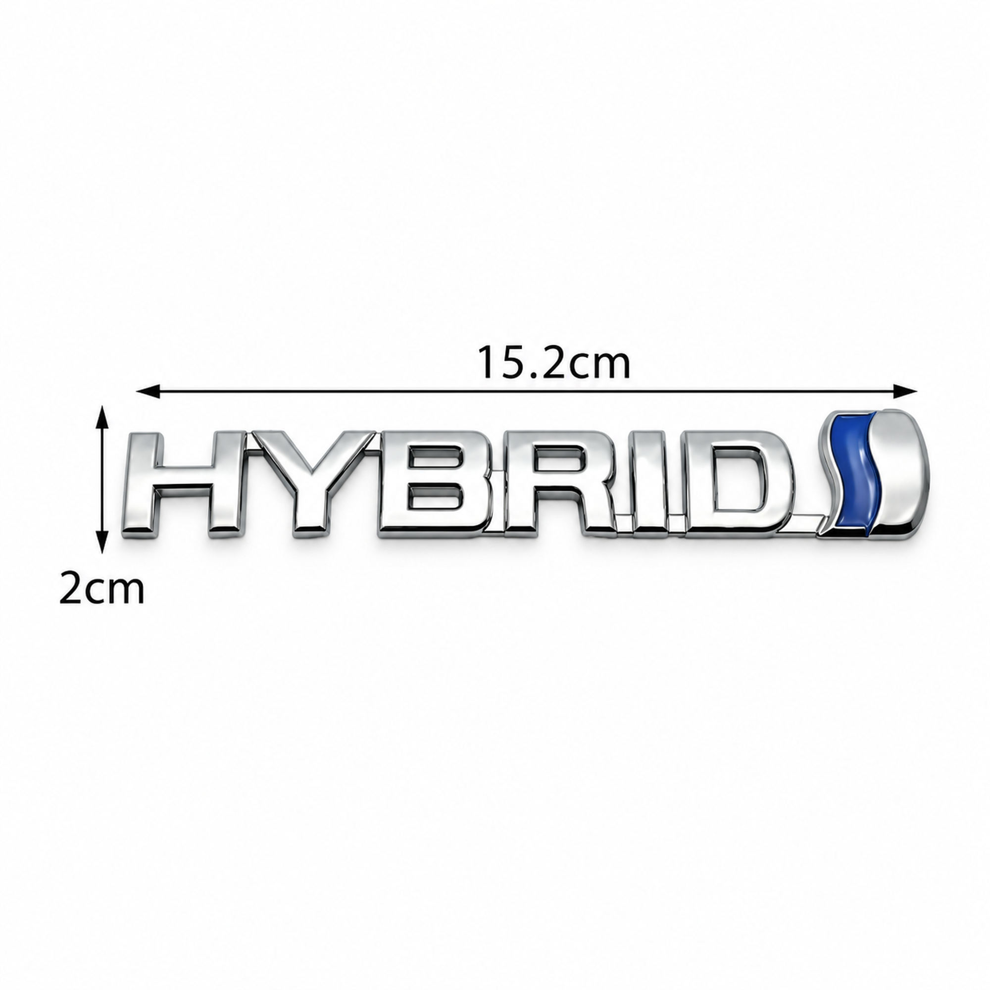 Hybrid Badge Emblem For Toyota 3D Chrome Logo Car Sticker Fits Prius RAV4 Yaris Silver & Blue – T10/Hybrid – image 2