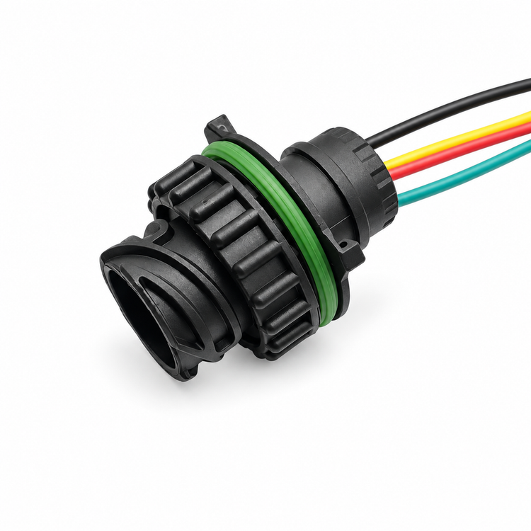 Pre-wired Circular DIN 4 Pin Pressure Sensor Connector For Volvo TE Connectivity AMP 1-965686-1 – T22/Circular – image 2