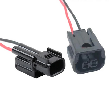 2 Pin LED Headlights Daytime Running Light Fog Light Wiring Harness Connector Plug 6189-7408 6181-6851 for Honda
