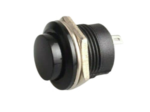 Black Momentary Push Button Switch – 12v 5A Screen Wash Horn Kit/Classic Car
