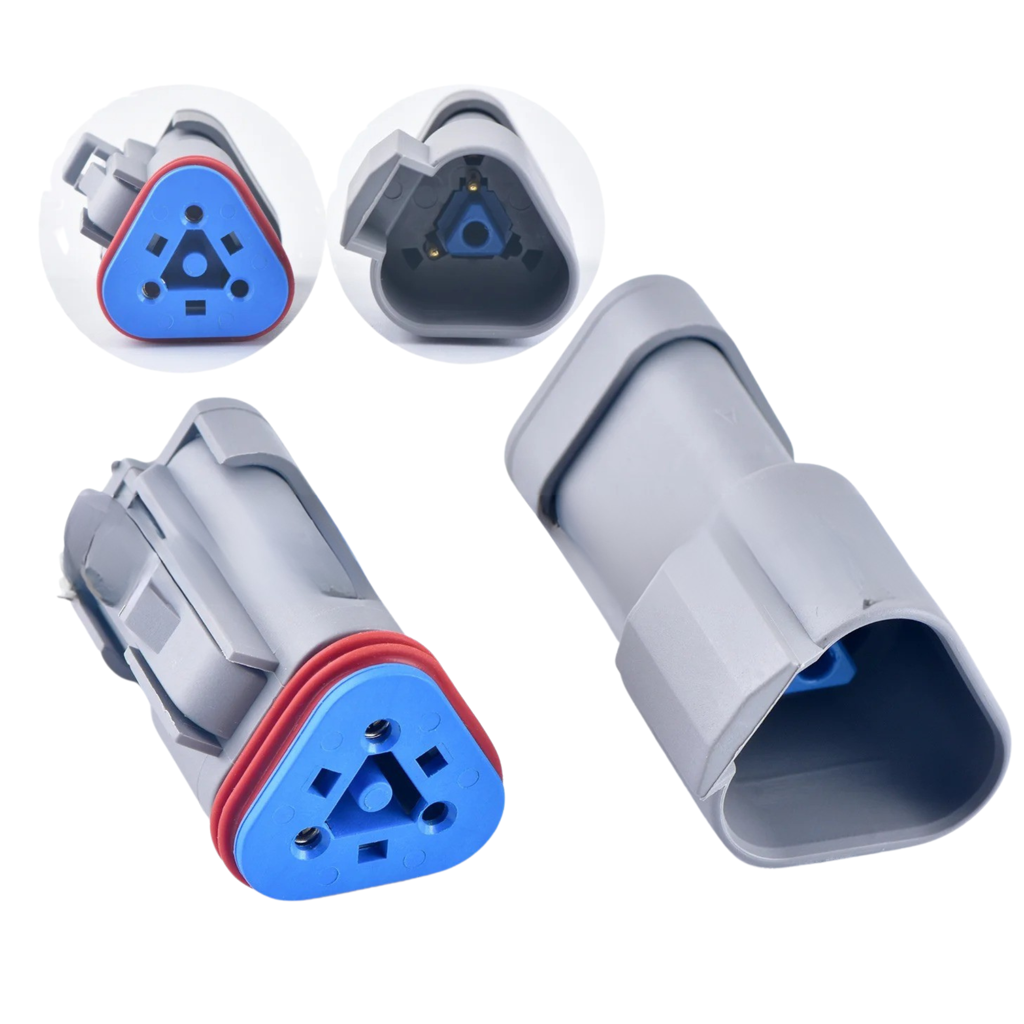 3 Pin Deutsch Waterproof Connector Plug DT04-3P DT06-3S w/ 120Ω Resisto