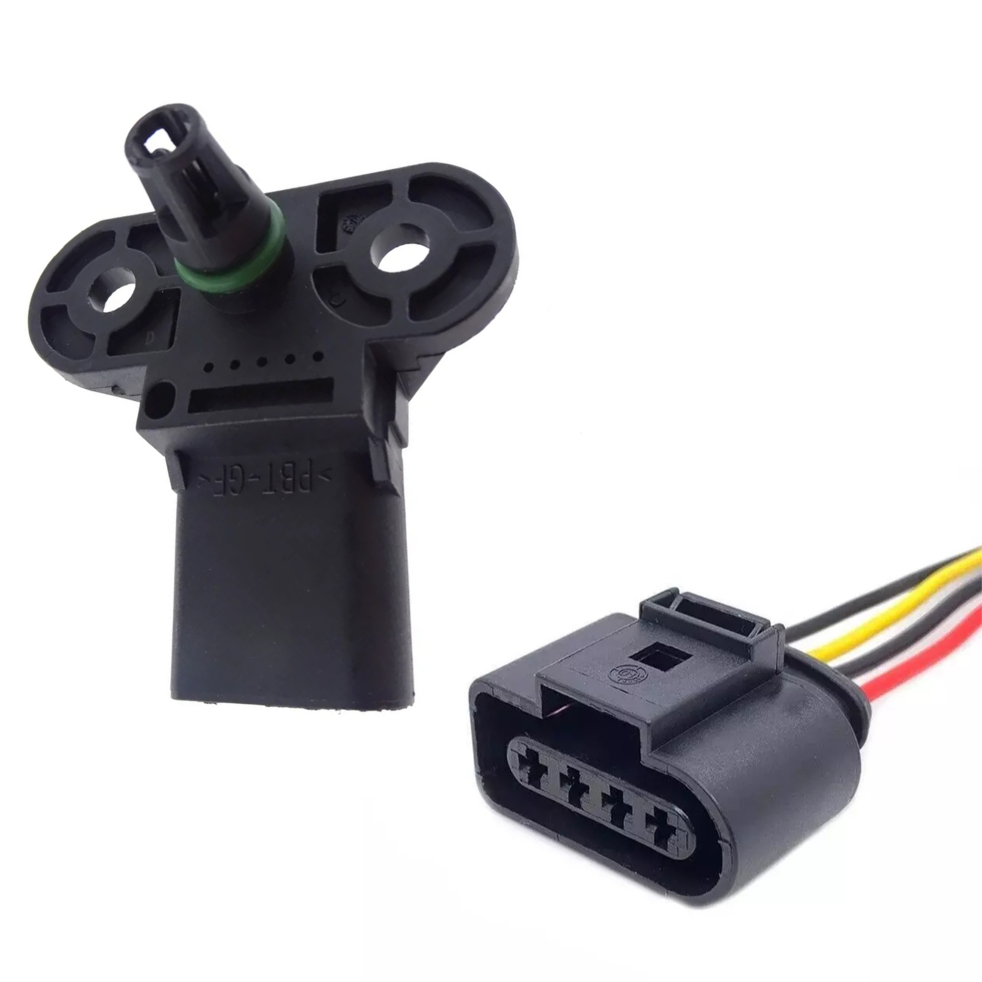MAP Sensor 03C906051 for A4 Golf Jetta Passat 1.4 1.6 2.0 w/ 4 Pin Plug Set