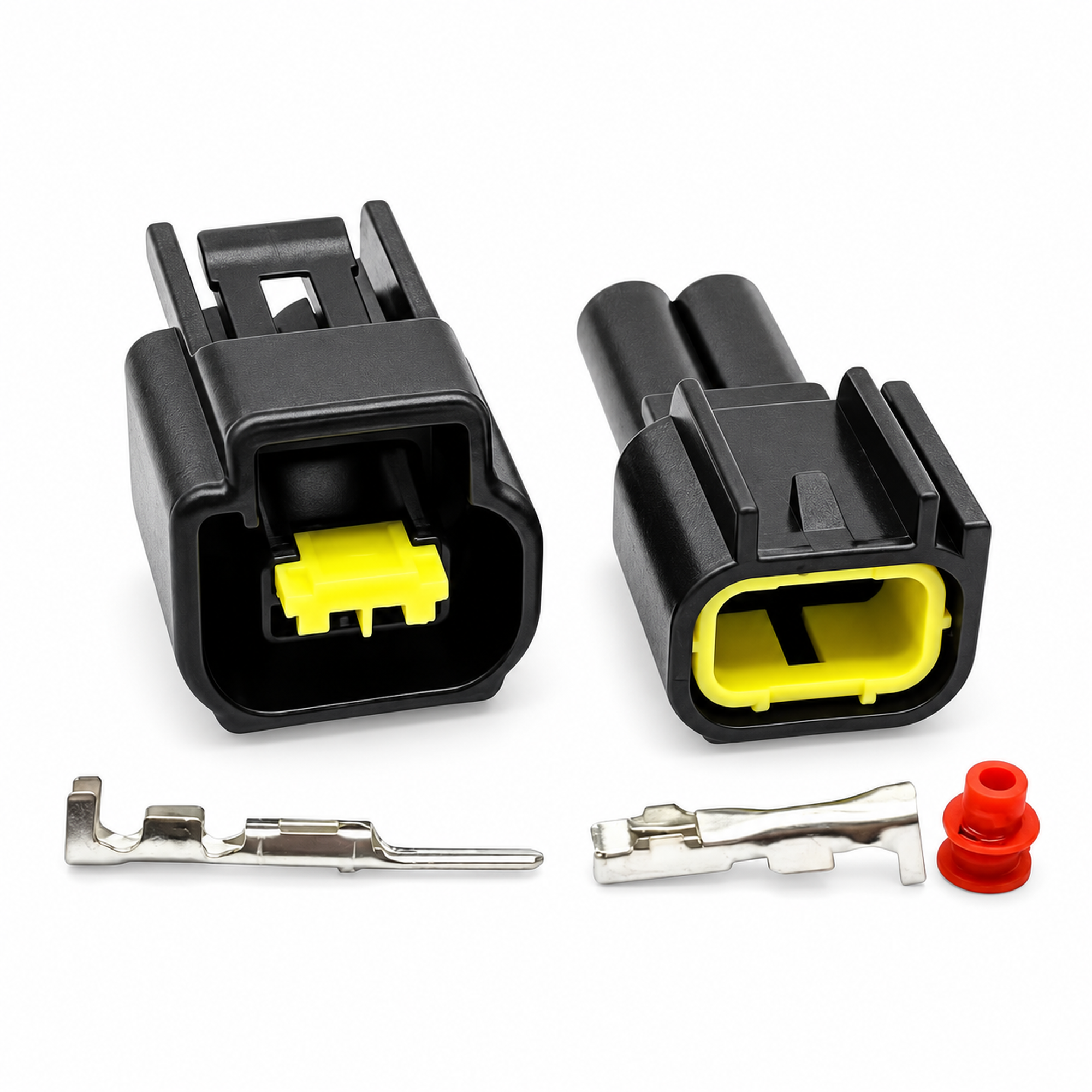 2 Pin Male & Female Connector Plug Set for Ford Focus Ignition Coil FW-C-2M-B / FW-C-2F-B DJ7061Y-2.3-11 – V10/2pinM+F – image 2
