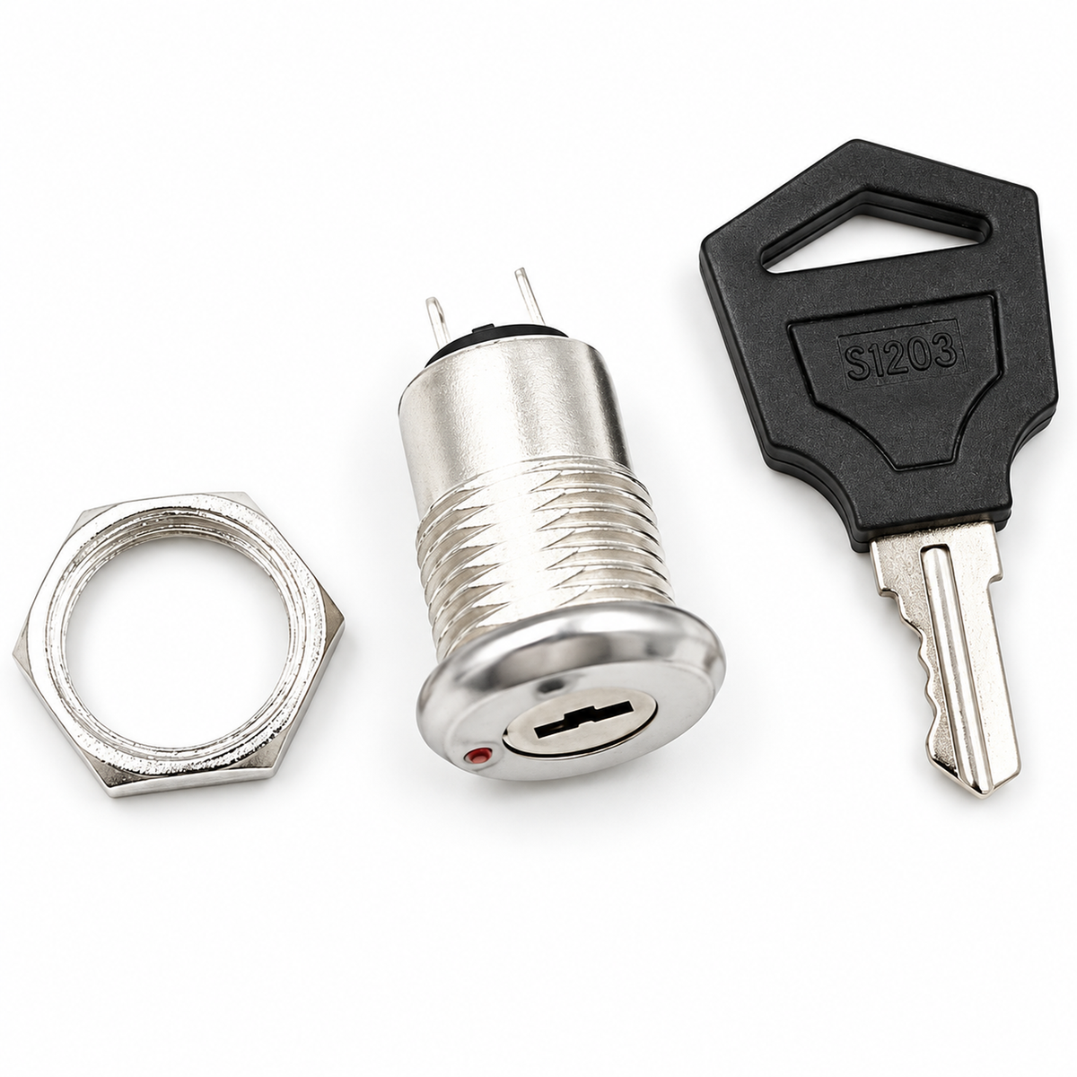 12mm 2 Positions NO NC Electric Key lock Push Button Switch S1203 – V13/ZAE – image 2