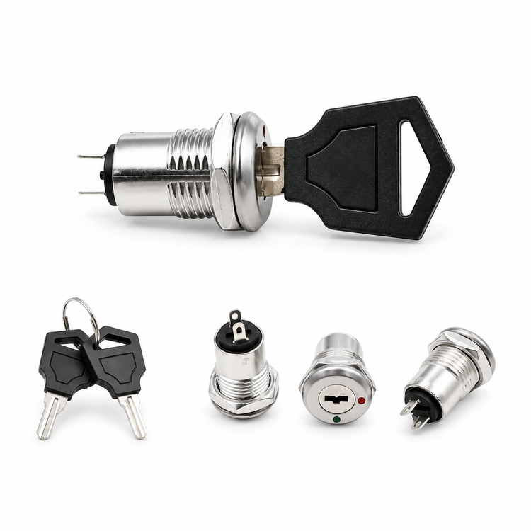 12mm 2 Positions NO NC Electric Key lock Push Button Switch S1203 – V13/ZAE – image 7