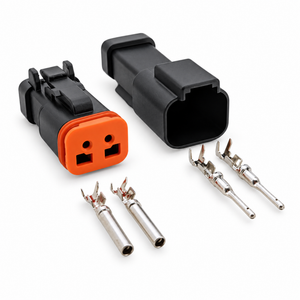 2 Pin Black Male & Female Deutsch DT Series Multi Plug Kit Waterproof Connector Set – V62/MnF/grey-DEU – image 4
