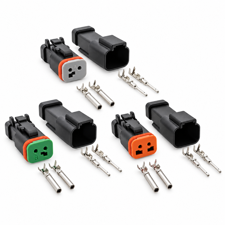 2 Pin Black Male & Female Deutsch DT Series Multi Plug Kit Waterproof Connector Set – V62/MnF/grey-DEU – image 5