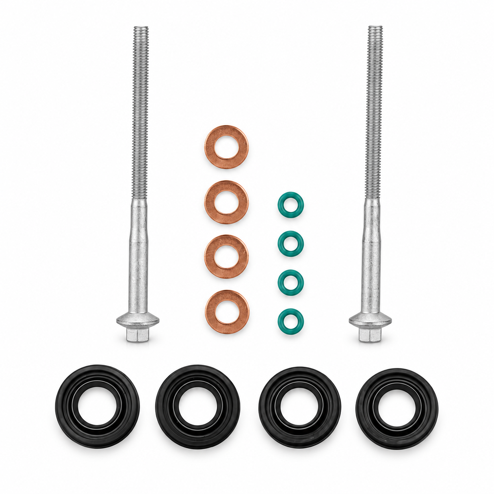 Transit Diesel Injector Seal Kit Fuel Injector Seals Kit Washers, Rubber Seals & Clamp Bolts Included For Ford Transit MK7 2.2 2.4 3.2 TDCi Injector Seals (6C1Q-6K780-AB) – W-07/-F048 – image 3