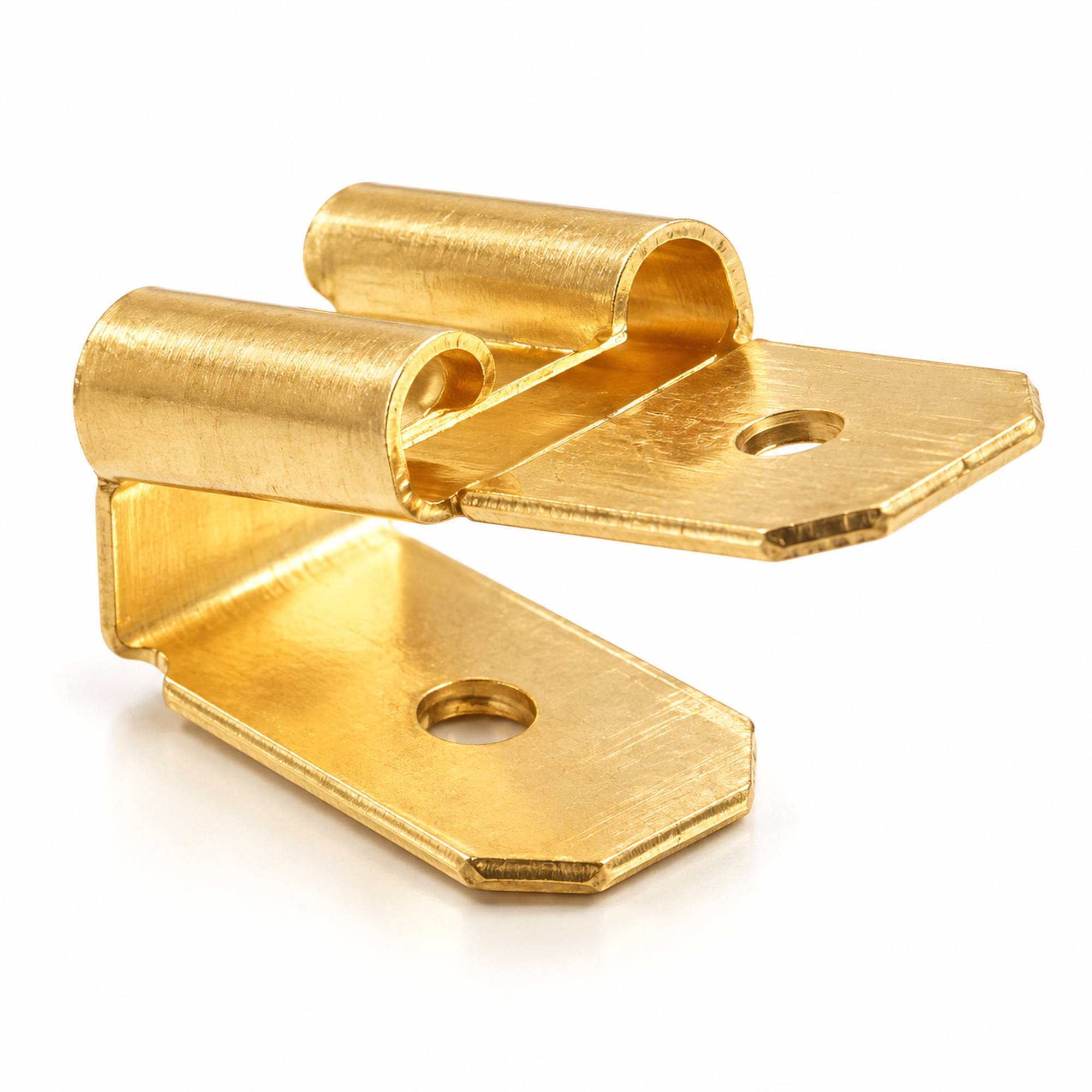25pcs Brass 6.3mm Double Piggy Back Spade Terminals - Non-Insulated Connectors – W-15/M234/25pcs – image 2