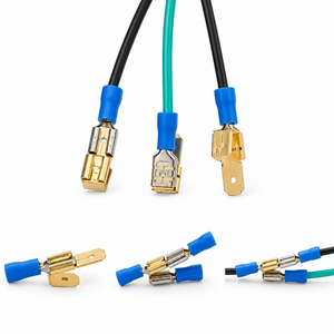 25pcs Brass 6.3mm Double Piggy Back Spade Terminals - Non-Insulated Connectors – W-15/M234/25pcs – image 4