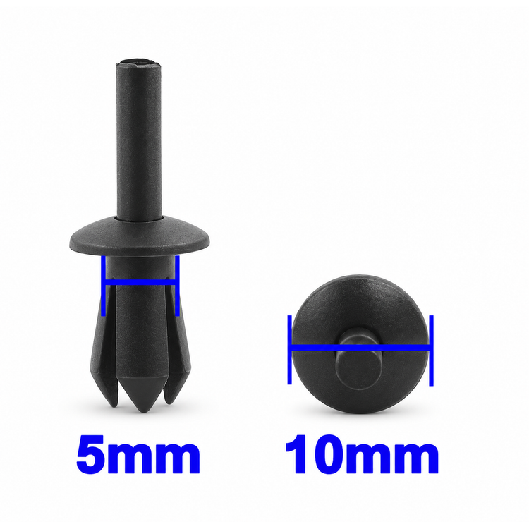 10x For BMW 5mm Plastic Rivet Clips for Trims, Wheel Arch Liner/Lining & Mouldings – X10/Rivet/10pcs – image 2