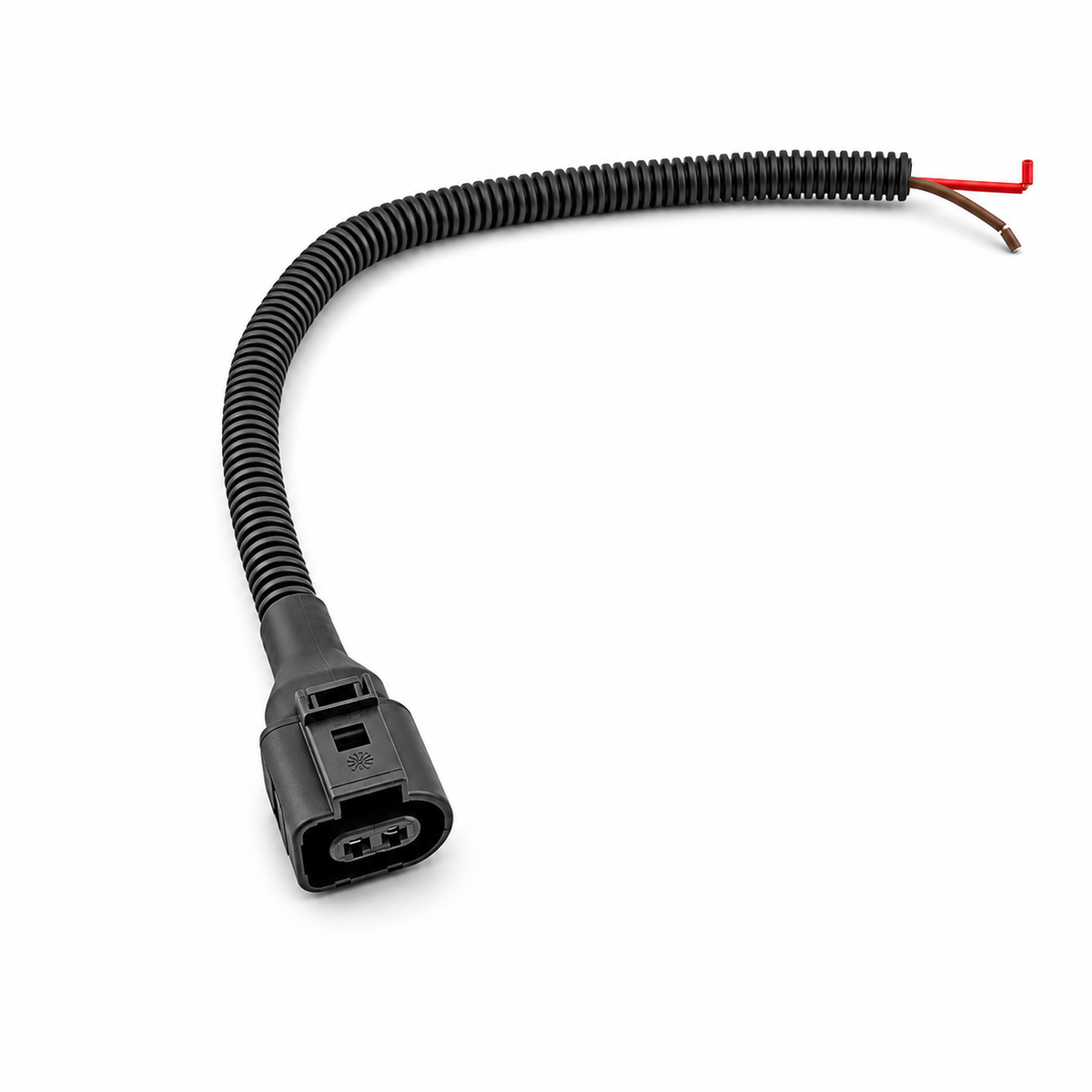2 Pin Female Connector Plug Pigtail Prewired 30cm With Conduit - VW Audi Seat Skoda 1J0973722 8D0973822 1717692-1 – X120/2pinWired – image 1