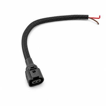 2 Pin Female Connector Plug Pigtail Prewired 30cm With Conduit - VW Audi Seat Skoda 1J0973722 8D0973822 1717692-1 – X120/2pinWired – image 1